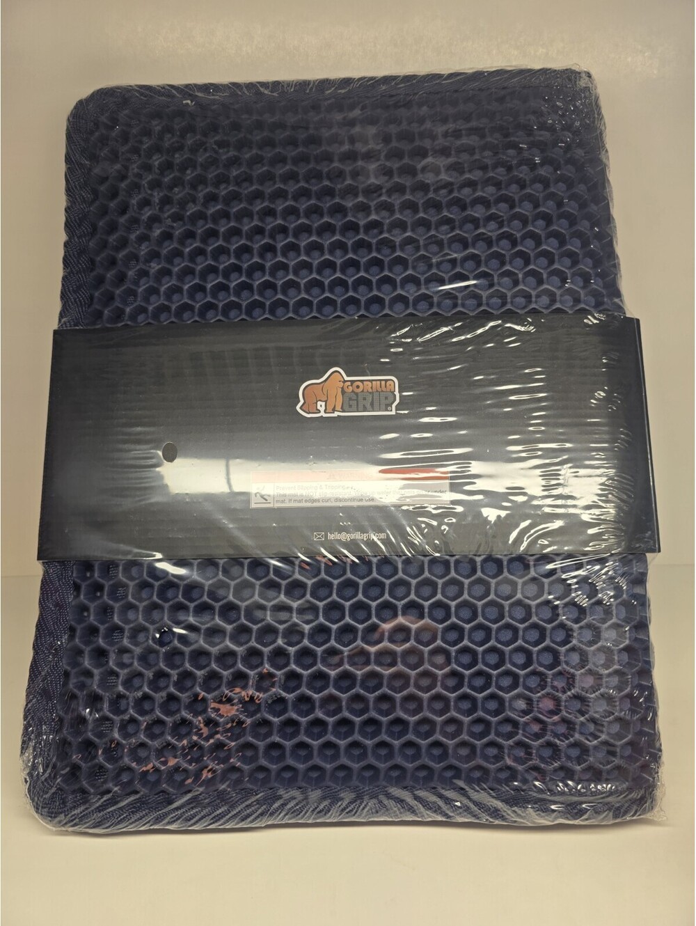 NEW Gorilla Grip Honeycomb 24" x 15" Cat Litter Collection Mat Navy Blue